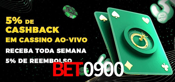 Promoções do cassino ao Vivo bet0900